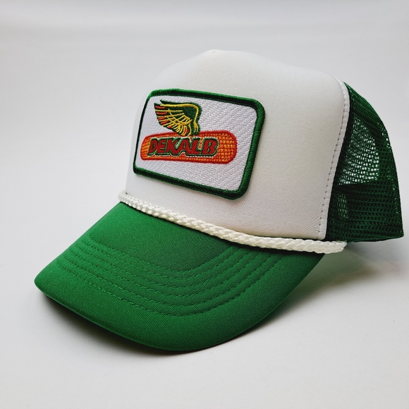 Dekalb Embroidered Patch Trucker Mesh Snapback Cap Hat - Picture 2 of 4